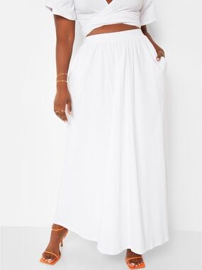 Rebdolls White Skater Maxi Skirt with Brand Tag